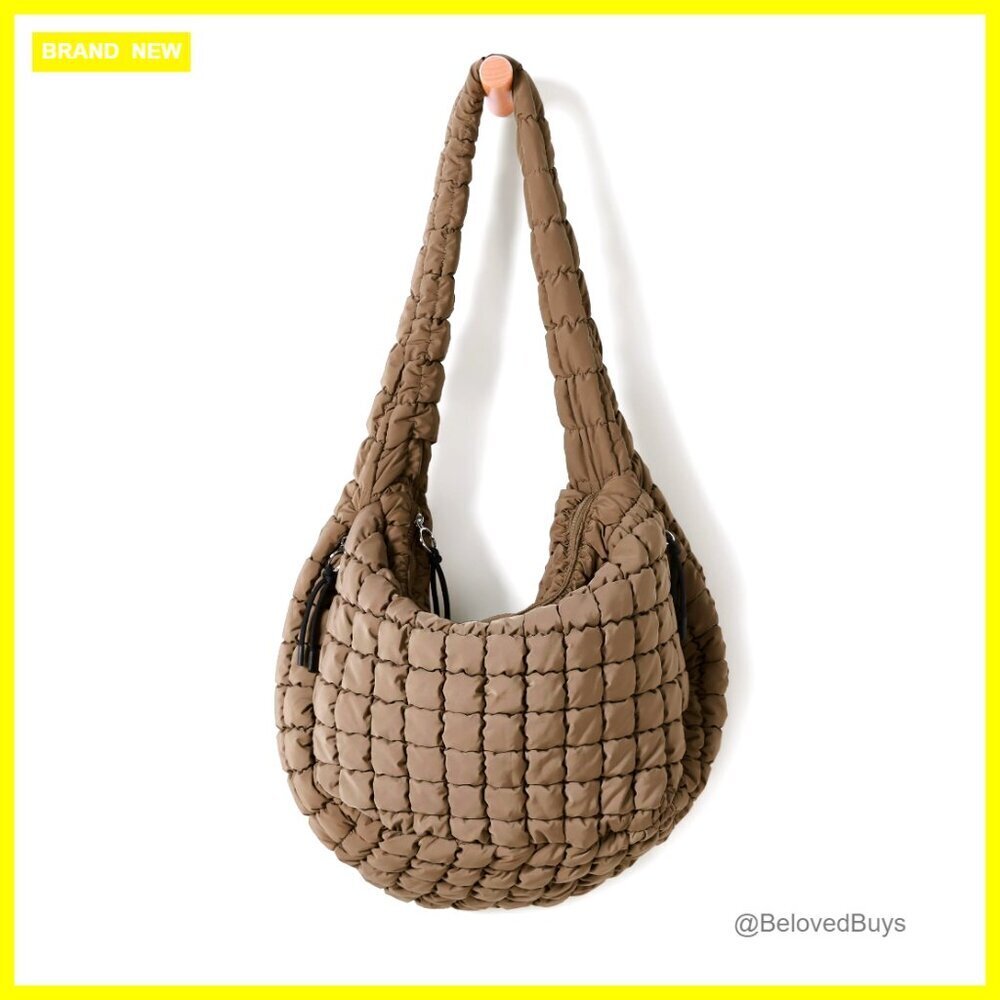 Quilted Tote Bag Large Capacity Crossbody Shoulder Bag Lightweight Padded